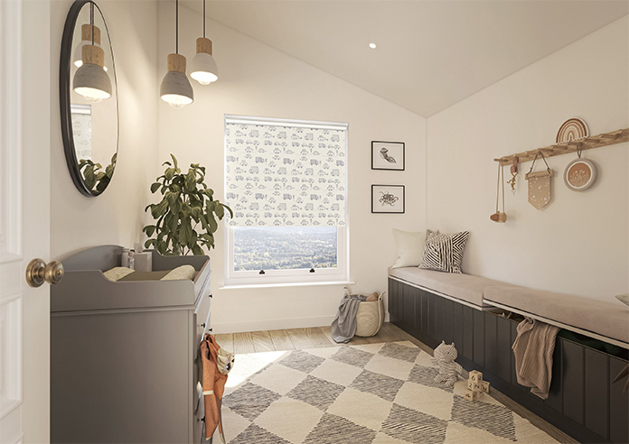 Cars and Lorries, Pewter Grey - Twist&Fit Roller Blind - Image 7